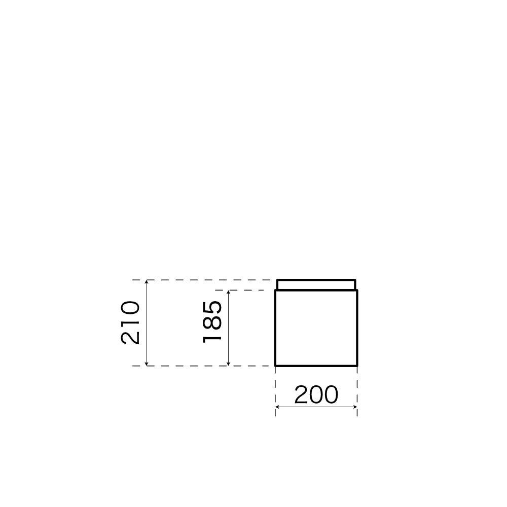 断熱二重煙突200mmの有効寸法185mm