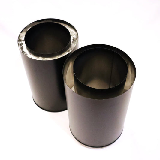 200Φ断熱二重スライド煙突を分割したところ