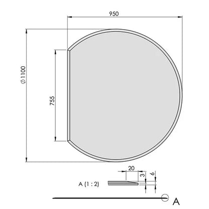 ガラス フロアプレート 円形