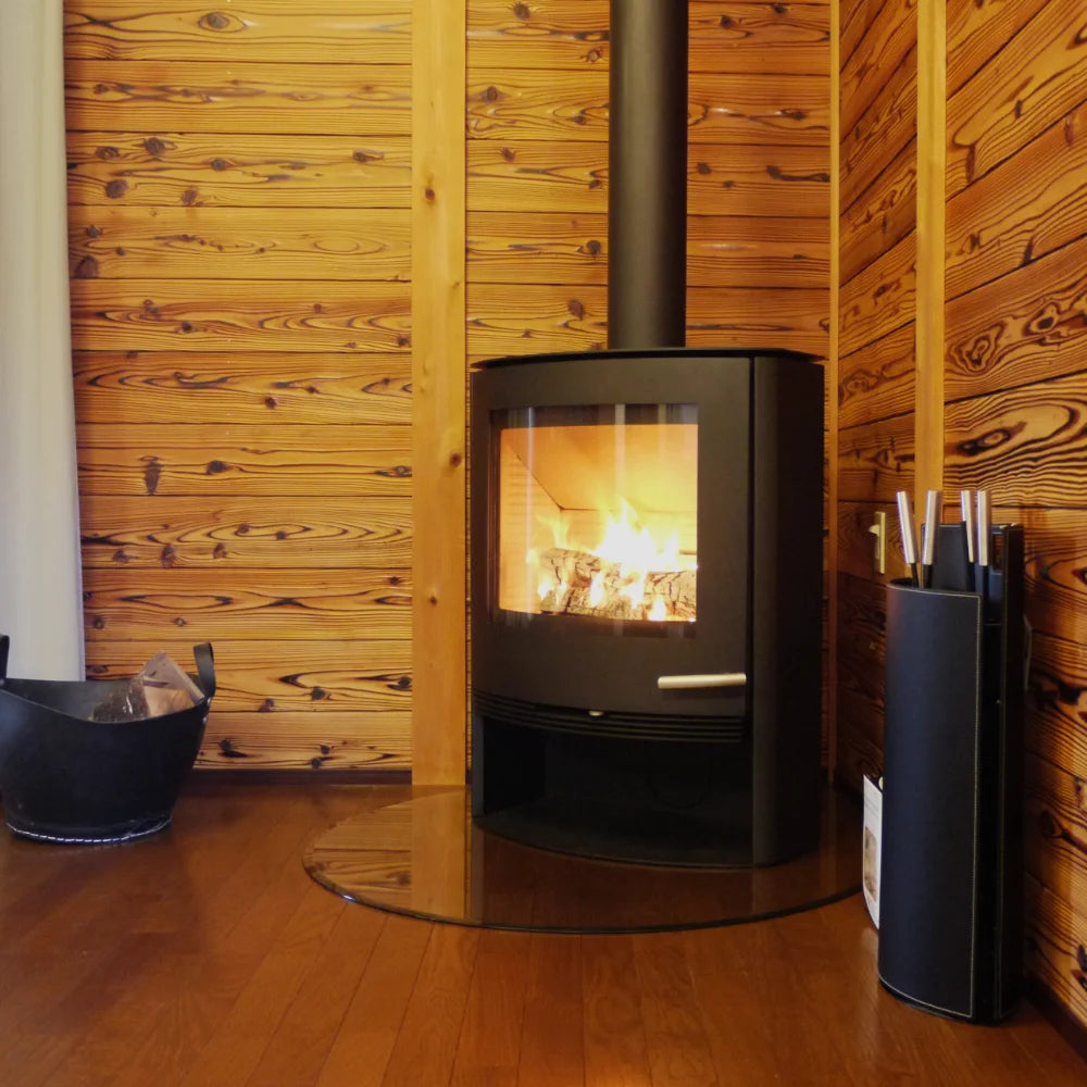 薪ストーブ炉台-ガラスフロアプレート水滴形