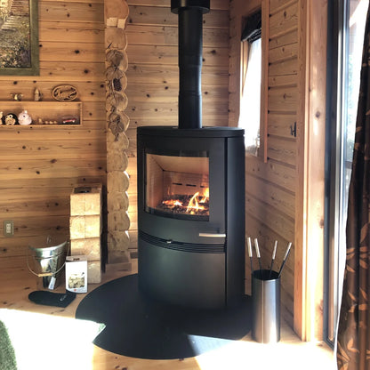 薪ストーブ炉台-スチールフロアプレート円形