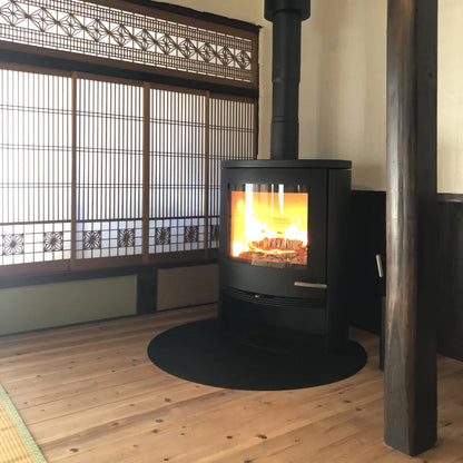 薪ストーブ炉台-スチールフロアプレート円形