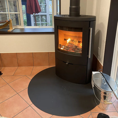 薪ストーブ炉台-スチールフロアプレート水滴形