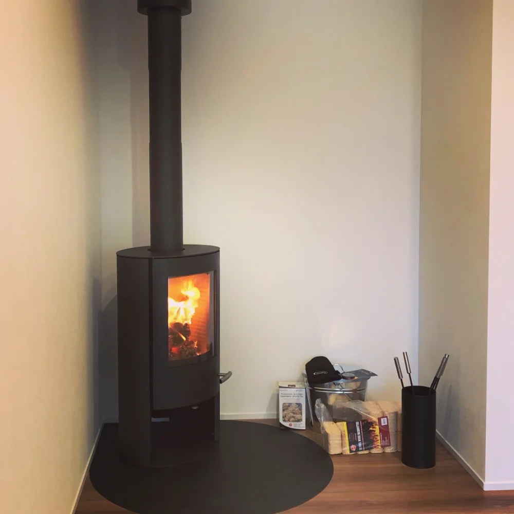 薪ストーブ炉台-スチールフロアプレート水滴形