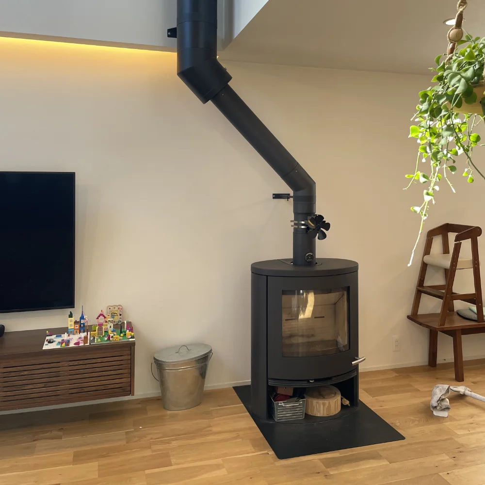 薪ストーブ炉台-スチールフロアプレート四角形