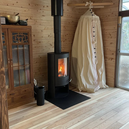 薪ストーブ炉台-スチールフロアプレート四角形